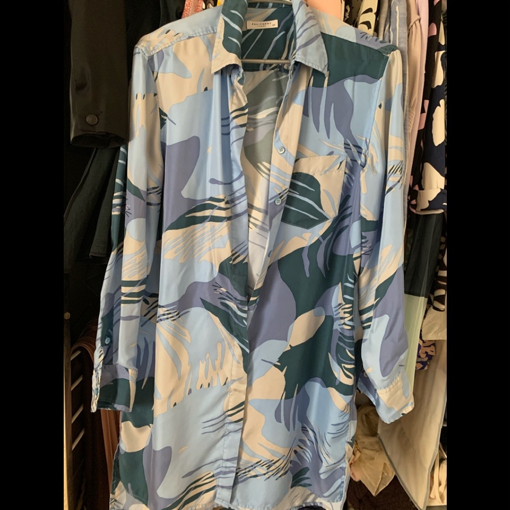 Equipment silk shirt dress